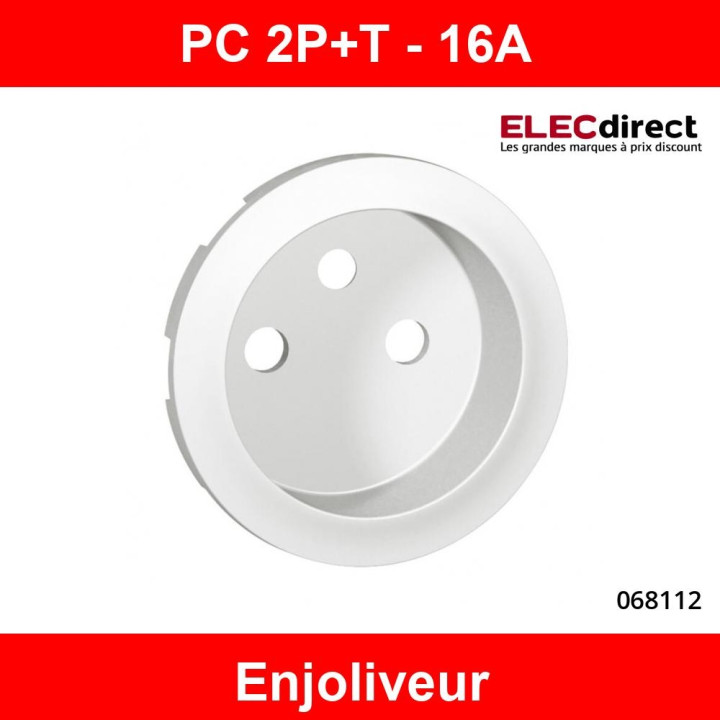 Legrand Céliane - Enjoliveur PC 2P+T blanc - 068112 (ancien modèle)