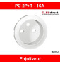 Legrand Céliane - Enjoliveur PC 2P+T blanc - 068112 (ancien modèle)
