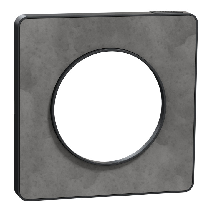 Schneider - Odace - Touch - Plaque 1 postes - Anthracite finition ardoise - Réf : S540802V