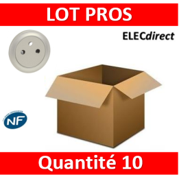 Legrand Céliane - Enjoliveur PC 2P+T Titane - affleurant - Surface - 068411x10