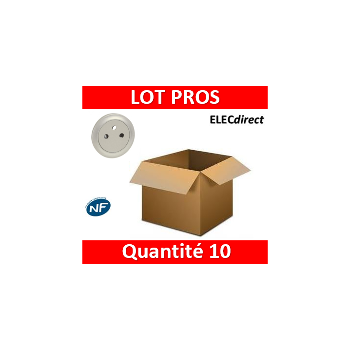 Legrand Céliane - Enjoliveur PC 2P+T Titane - affleurant - Surface - 068411x10