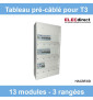 Hager- Tableau électrique pré-équipé et pré-câblé pour T3 - 13 modules - 3 Rangées - Réf : HAG3R3ID