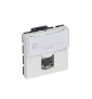 Legrand Prise RJ 45 Prog Mosaic - Cat.6 - STP - Blindage métal - 2 mod - blanc - Réf : 076566