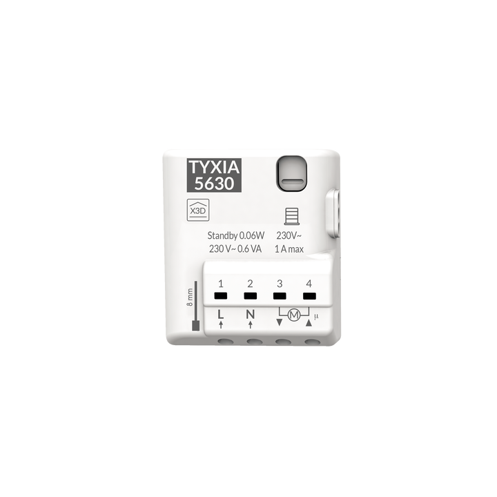 Delta Dore - Récepteur pour volet roulant connecté - Équipement sans fil  - 868MHz - 1A - 30 Nm - Réf : TYXIA 5630