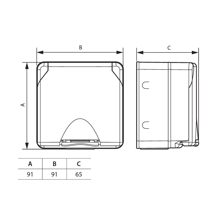 Legrand Plexo - Prise de courant 3P+N+T 20A - saillie - IP55/IK08 - 091657