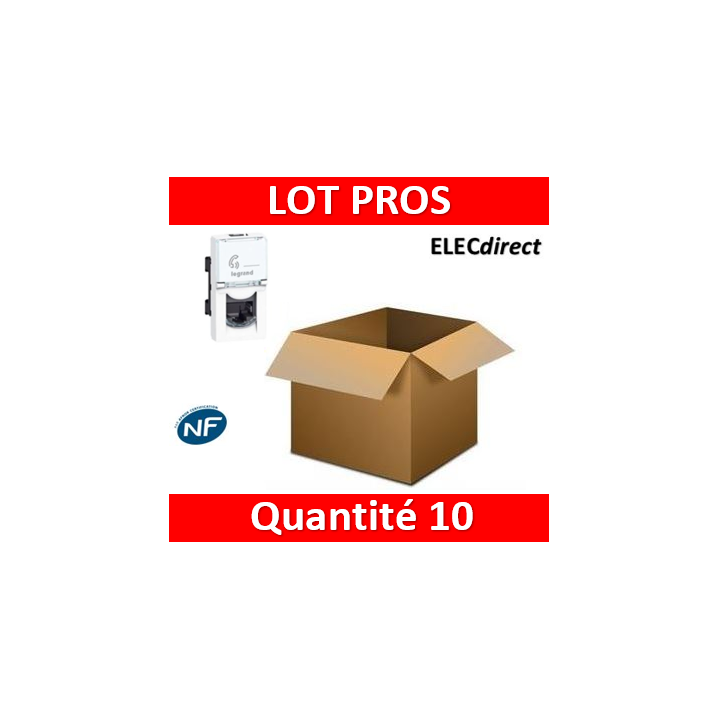 Legrand Mosaic - Prise RJ45 Cat. 6 FTP 1 module - 076562x10