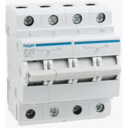 Hager - Inverseur 2 pôles 63A I-0-II - SF263