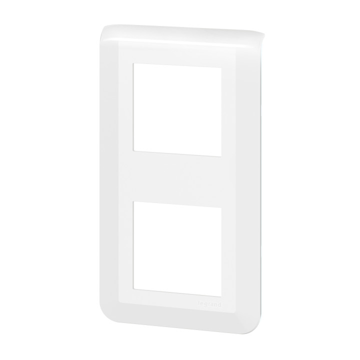 Legrand - Plaque de finition Verticale Mosaic pour 2x2 modules blanc - EU - Réf : 277822L