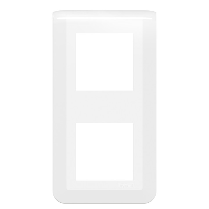 Legrand - Plaque de finition Verticale Mosaic pour 2x2 modules blanc - EU - Réf : 277822L