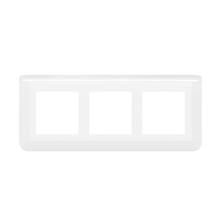 Legrand Mosaic - Plaque 3 x 2 modules - 3 postes (6M) - pour rénovation - en. 57mm - horizontal - Réf : 078866L