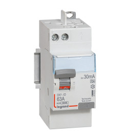 LEGRAND - Inter différentiel DX3 2P - 63A - 30mA - Type A - Départ Haut  Auto - 411651