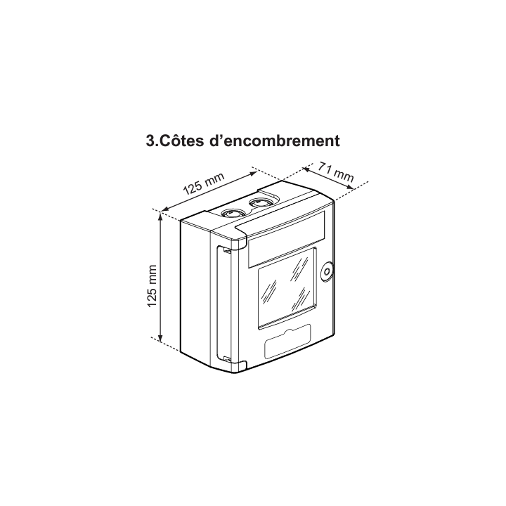 Legrand - Coffret bris de glace + voyant - IP44 - saillie - coup de poing - 038009