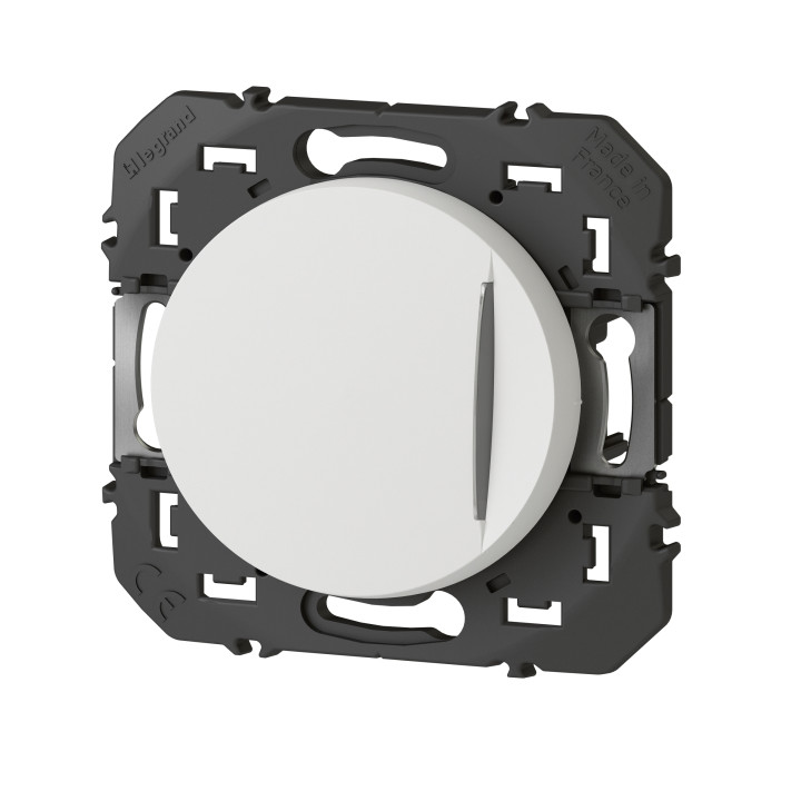 Legrand - Interrupteur ou va-et-vient avec voyant lumineux Dooxie - 10AX - 250V~ - finition Blanc - Réf : 600011