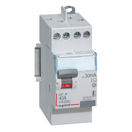 LEGRAND - Inter différentiel DX3 2P - 40A - 30mA - Type AC - Départ Haut à vis - 411611