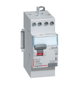 LEGRAND - Inter différentiel DX3 2P - 40A - 30mA - Type AC - Départ Haut à vis - 411611
