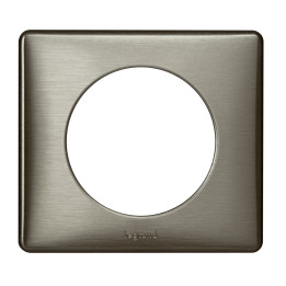 Legrand - Céliane -  Plaque Métal 1 poste - finition Tungstène - Réf : 068971