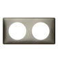 Legrand - Céliane -  Plaque Métal 2 postes - finition Tungstène - Entraxe 71mm - Réf : 068972