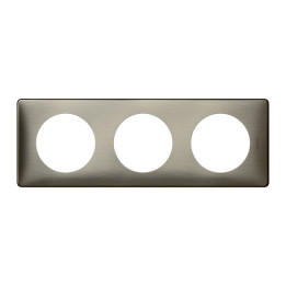 Legrand - Céliane -  Plaque 3 postes - finition Tungstène - Entraxe 71mm - Réf : 068973