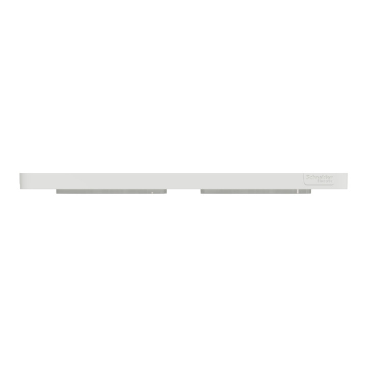 Schneider - Odace - Touch - Plaque 2 postes - entraxe 71 mm - ALU brossé avec liseré blanc - Réf : S520804J