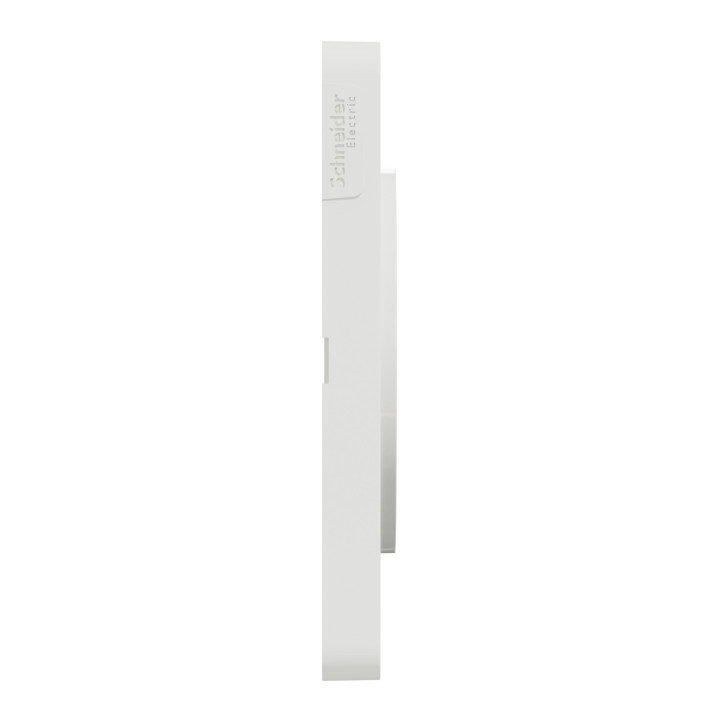 Schneider - Odace - Touch - Plaque 3 postes - entraxe 71 mm - ALU brossé avec liseré blanc - Réf : S520806J