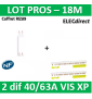 Schneider - LOT XP - 80A - Dif. 25/40/63A à Dif. 25/40/63A + peignes PH+N - entraxe 125 - R9PXV+R9PXH218x2