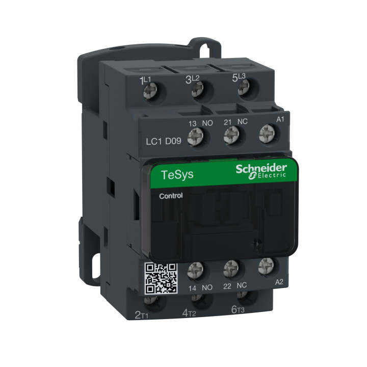 Schneider Tesys - Contacteur moteur - 9A - 1F+1O - 24Vca - LC1D09B7