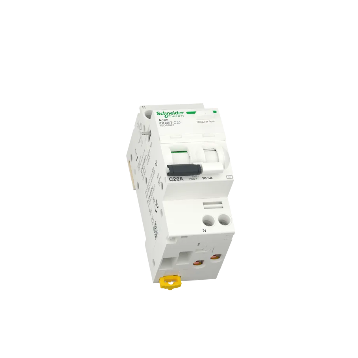 Schneider - Acti9 - iDD40T - Disj diff - 20A - 1P+N - type AC - 6kA - 30mA - Réf : A9DA2620