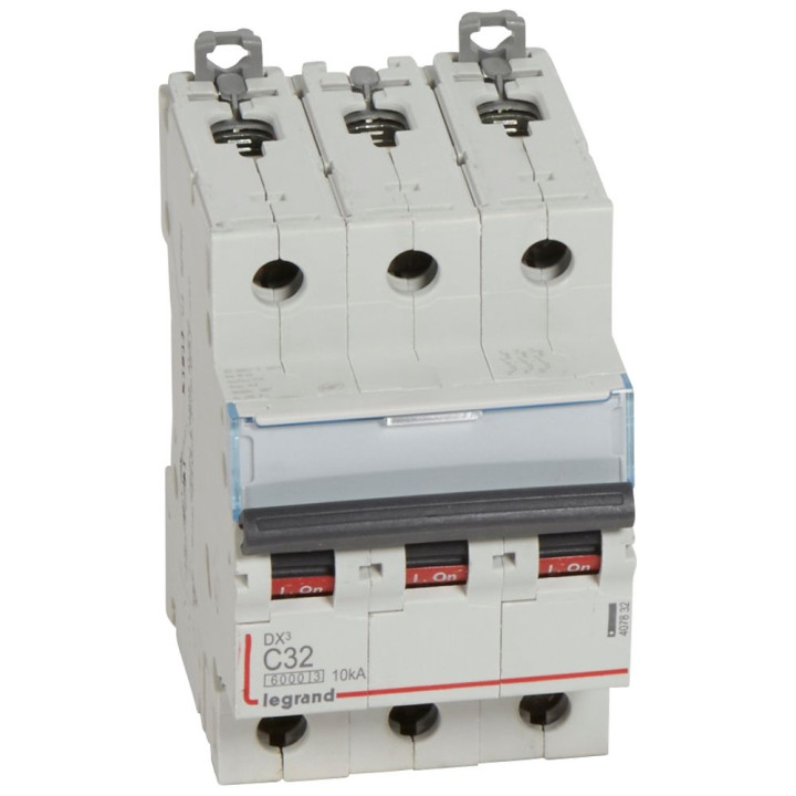 Legrand - Disjoncteur 3P DX3 - 32A - 10kA - courbe C - Réf : 407832