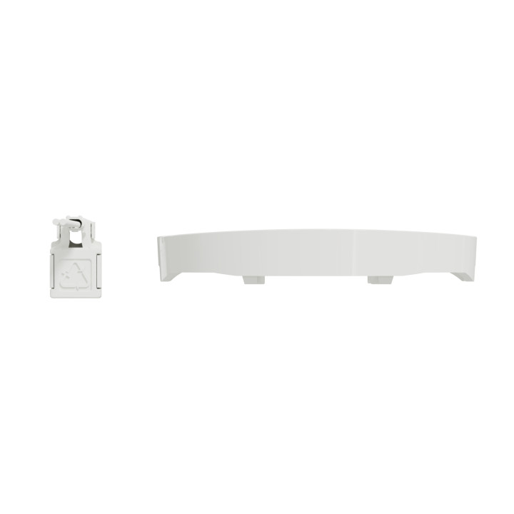 Schneider Odace - enjoliveur Blanc livré avec 1 LED bleu 0,15 mA connexion par câble - Réf : S520297