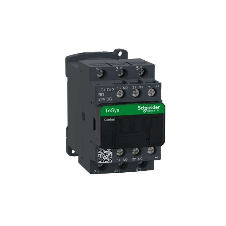 Schneider TeSys - contacteur moteur - 12A - 1F + 1O - bobine 24Vcc - Réf : LC1D12BD
