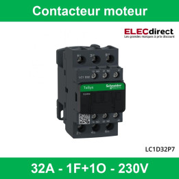 Schneider Tesys - Contacteur moteur - 32A - 1F+1O - 230V - LC1D32P7