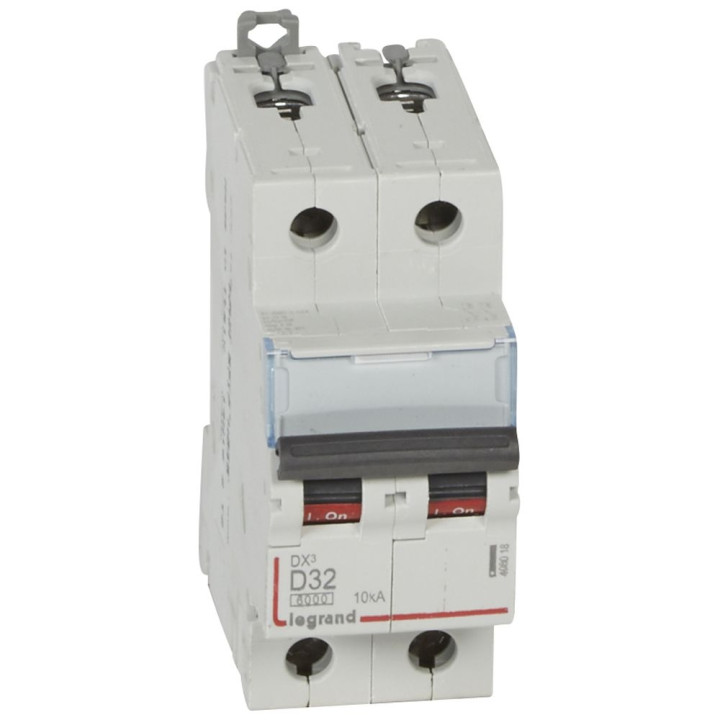 Legrand - Disjoncteur bipolaire DX3  32A - 10kA - courbe D - 408018
