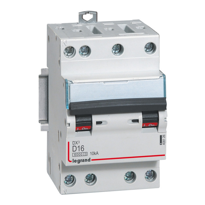 Legrand - Disjoncteur 4P DX3 16A - 10kA - courbe D - 408126
