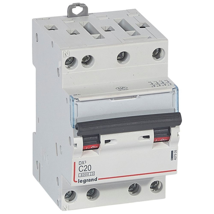 Legrand - Disjoncteur 4P DX3 20A - 10kA - courbe C - 407908