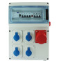 Eur'Ohm - Coffret de chantier IP55 - 4 prises 2P+T - 3P+N+T - 32A - Réf : 19211