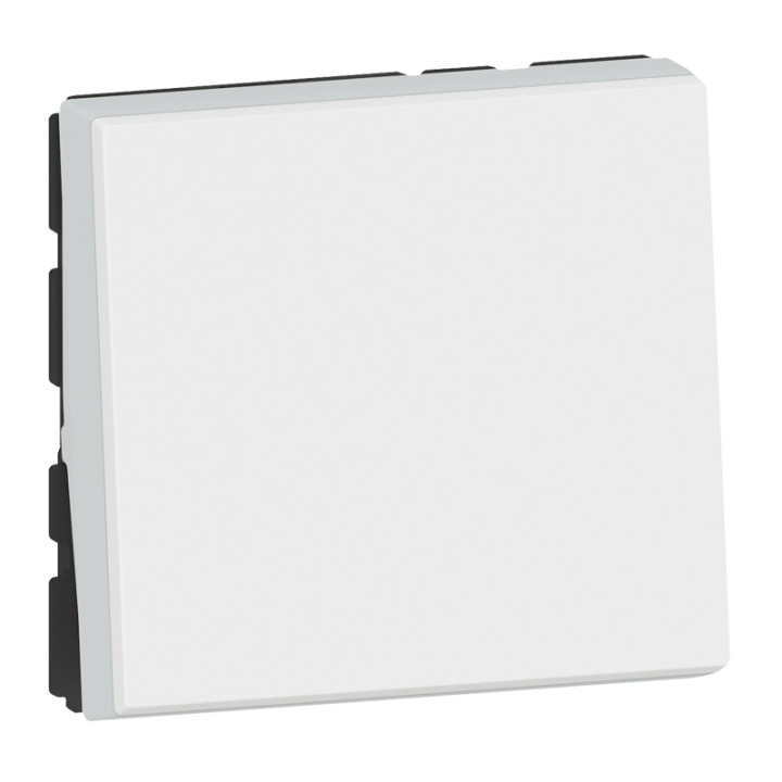 Legrand - Mosaic - Bouton Poussoir Easy-Led 6A 250V 2 modules - blanc - Réf : 278040L