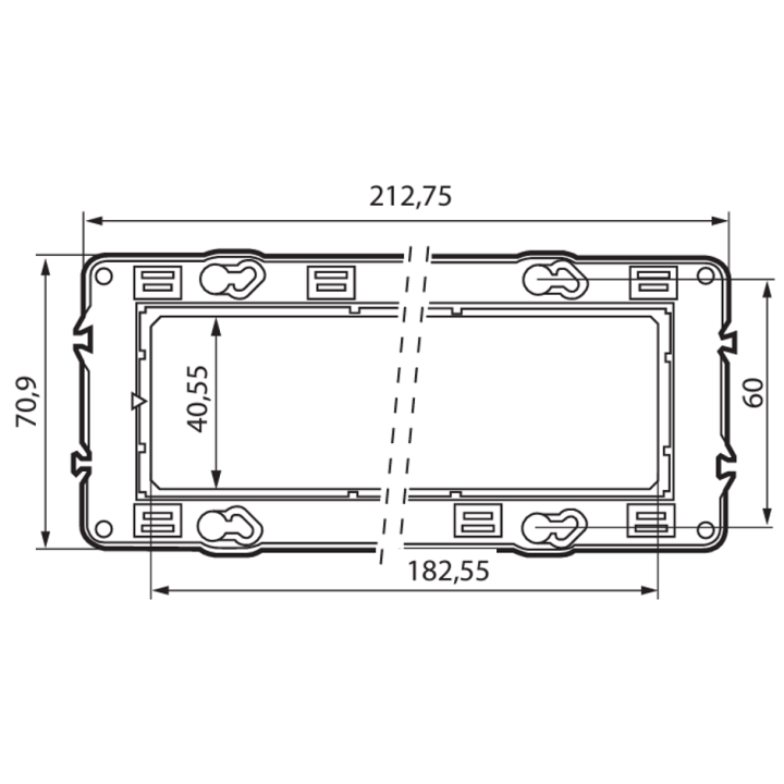 Legrand - Support triple 3 postes - Mosaic/Céliane - Fixation VIS - 080253