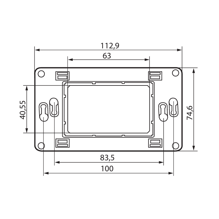 Legrand - Support universel pour 3 modules - Réf. : 080259