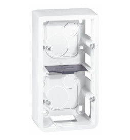 Legrand Mosaic - Cadre saillie 2 postes - 2 x 2 modules - vertical - Réf : 080282