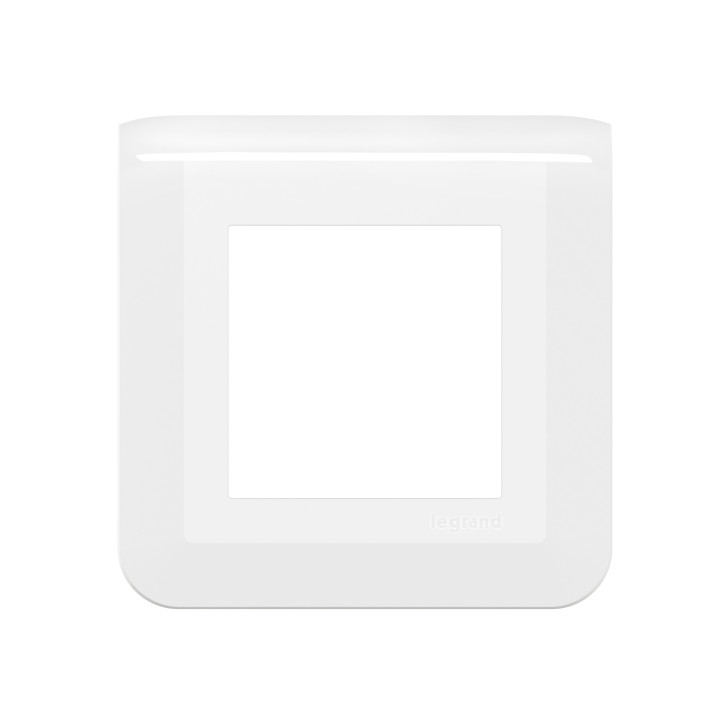 Legrand - Plaque de finition Mosaic 1 poste - 2 modules - Réf : 078802L
