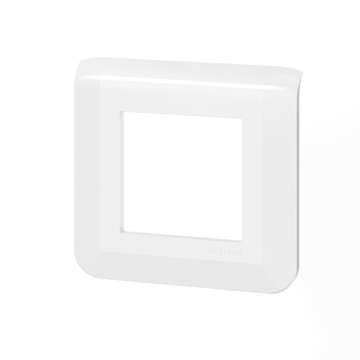 Legrand - Plaque de finition Mosaic 1 poste - 2 modules - Réf : 078802L