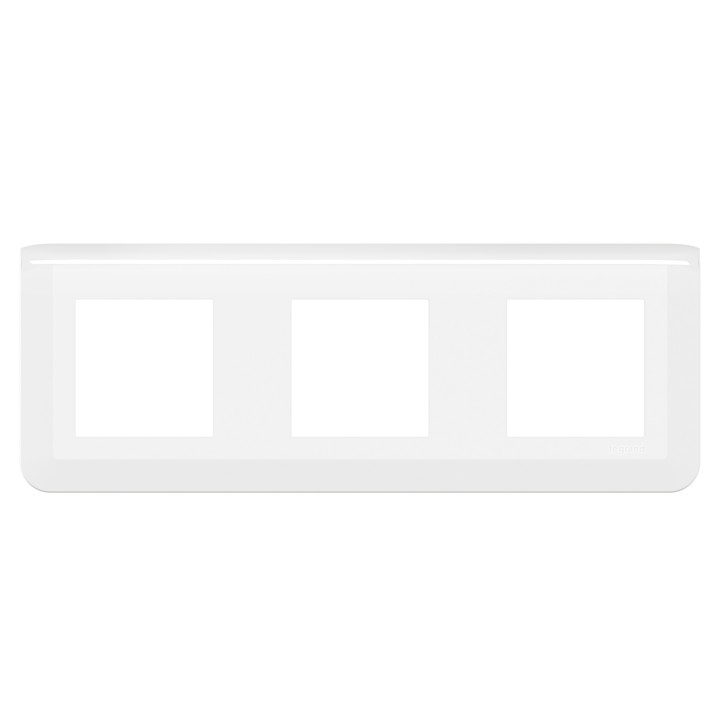 Legrand - Plaque de finition horizontale Mosaic pour 3x2 modules blanc - Réf : 277806L