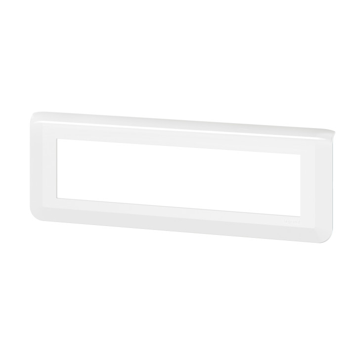 Legrand Plaque de finition horizontale Mosaic pour 8 modules blanc 078818L