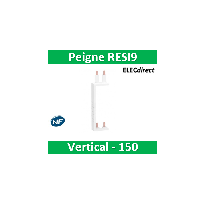 Schneider - Resi9 XP Peigne vertical 2 rangées entraxe 150mm - R9PXV150