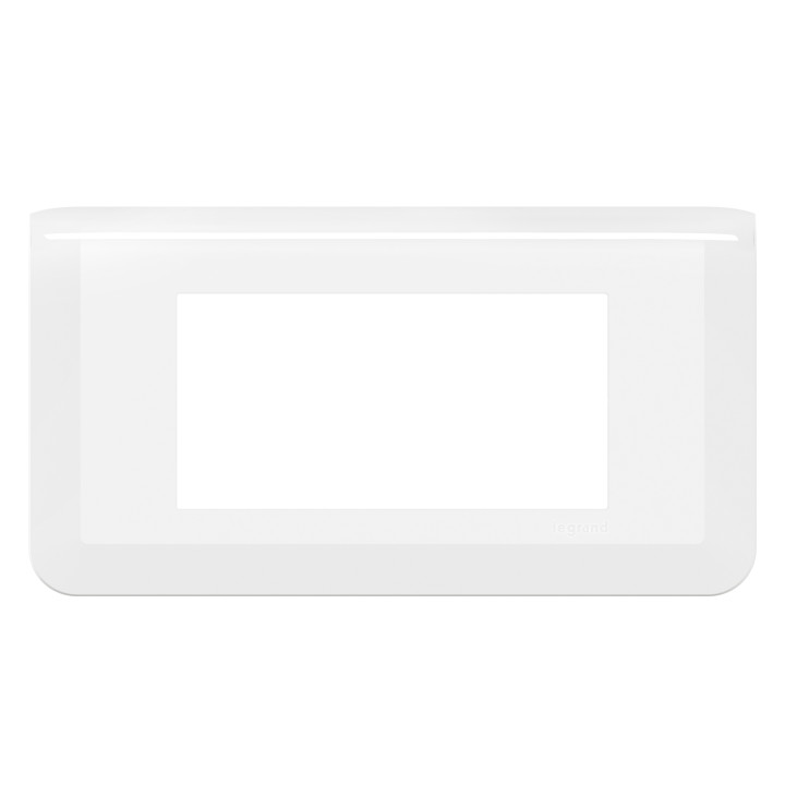 Legrand Plaque de finition horizontale Mosaic pour 4 modules blanc - EU - Réf : 277814L