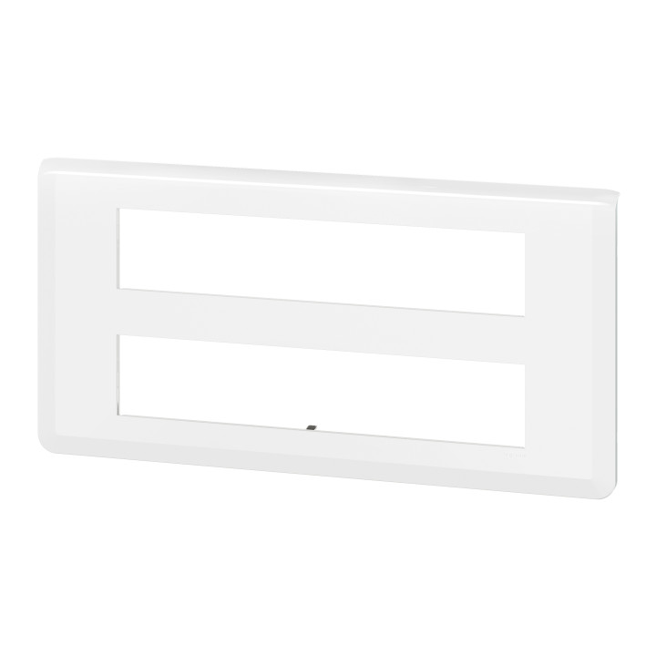 Legrand Mosaic - Plaque 2 x 10 modules - Blanc - Réf : 078828L