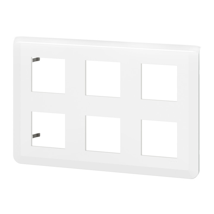 Legrand Mosaic - Plaque 2 x 3 x 2 modules - Blanc - Réf : 078832L