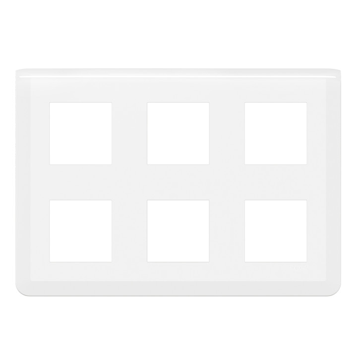 Legrand Mosaic - Plaque 2 x 3 x 2 modules - Blanc - Réf : 078832L