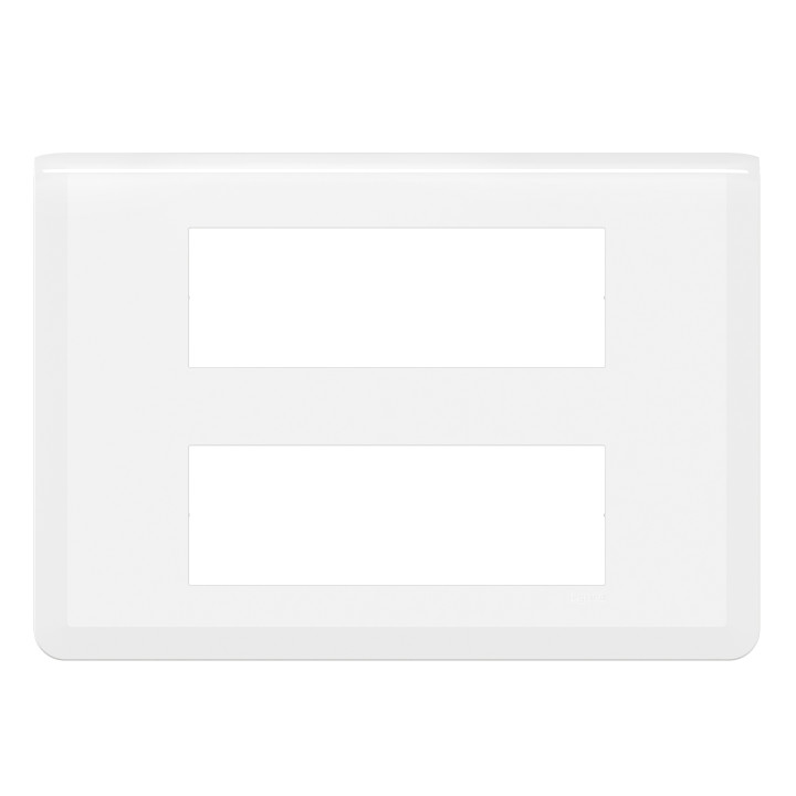 Legrand Mosaic - Plaque 2 x 6 modules - Blanc - Réf : 078836L