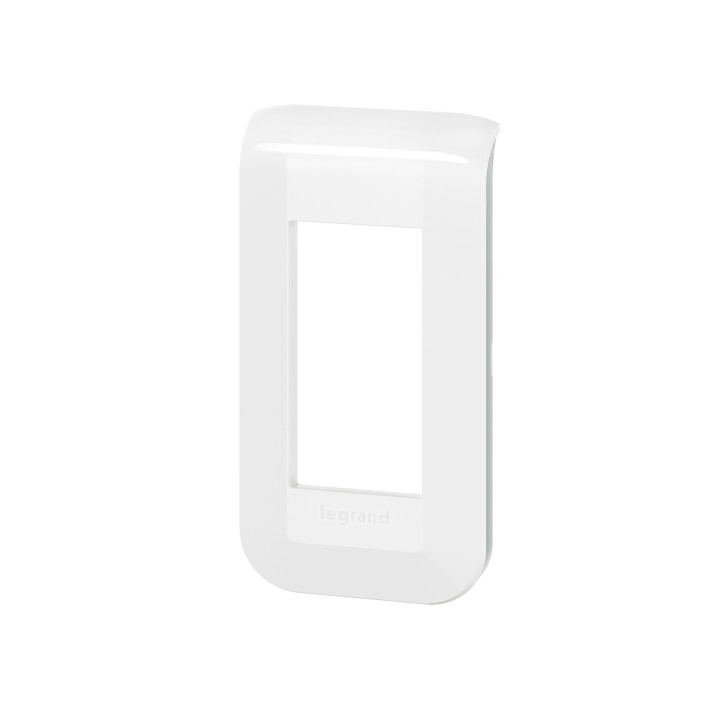 Legrand Mosaic - Plaque de finition 1 module - 1/2 poste - Blanc - Réf : 078801L